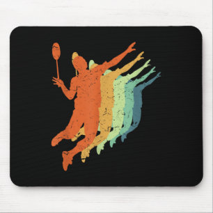 Badminton, Men Women Kids, Retro, Vintage, Badmint Mouse Pad