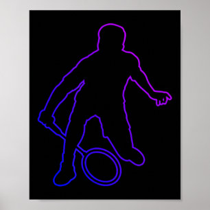 Badminton Mens Badminton Player Shuttle Poster