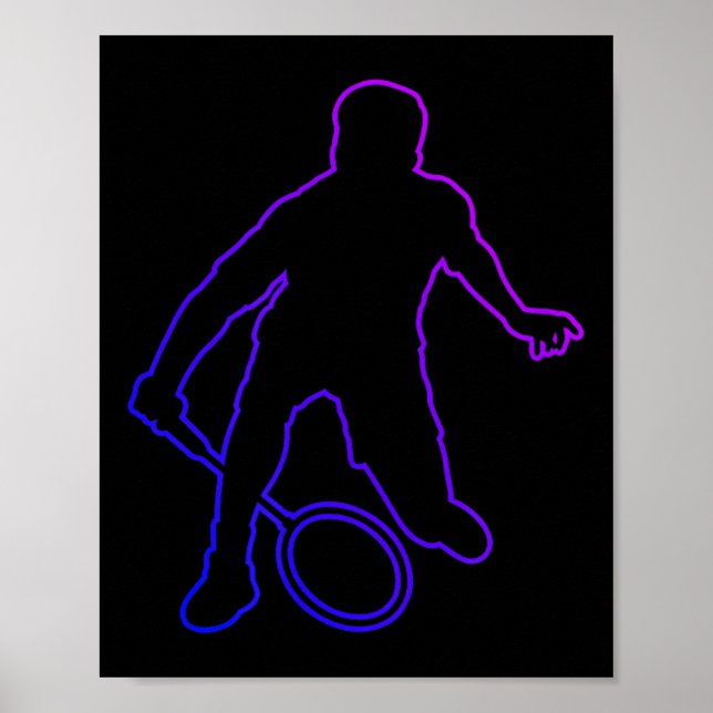 Badminton Mens Badminton Player Shuttle  Poster (Front)