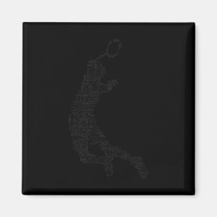 Badminton Mens Womens Badminton Player Magnet