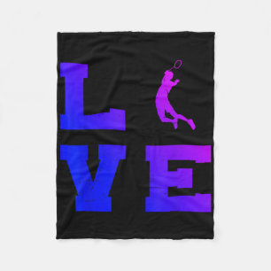 Badminton Mens Womens Badminton Player Shuttle Fleece Blanket