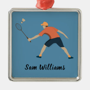 Badminton Metal Ornament