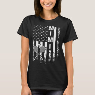 Badminton Mimi American Flag Vintage Christmas Xma T-Shirt