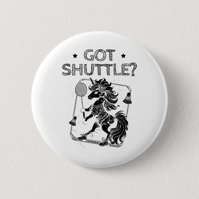 Badminton Mode On Shuttle Racket  6 Cm Round Badge (Front)