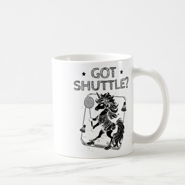 Badminton Mode On Shuttle Racket  Coffee Mug (Right)