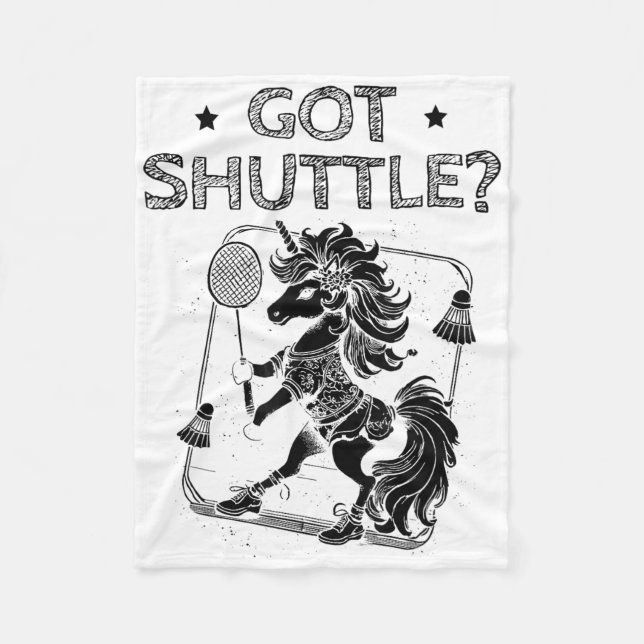 Badminton Mode On Shuttle Racket  Fleece Blanket (Front)
