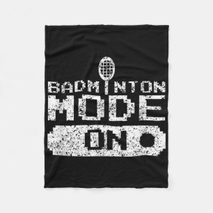 Badminton Mode On Team Shuttle Player Coach Fleece Blanket