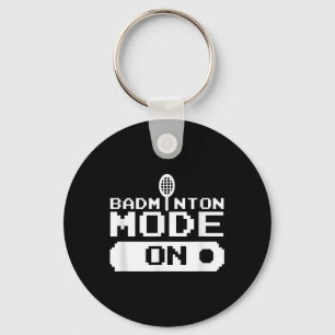 Badminton Mode On Team Shuttle Player Coach Key Ring