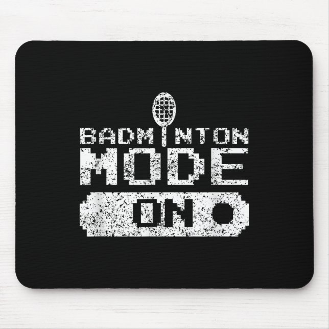 Badminton Mode On Team Shuttle Player Coach  Mouse Pad (Front)