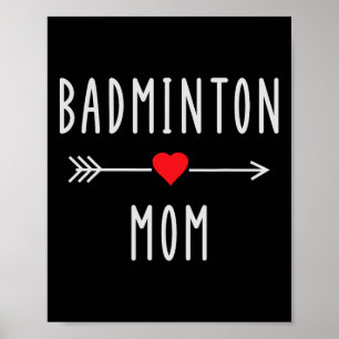 Badminton Mum Badminton Player Mum Gift Funny Badm Poster