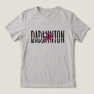 Badminton Mum  Bold Layered Text Tri-Blend Shirt