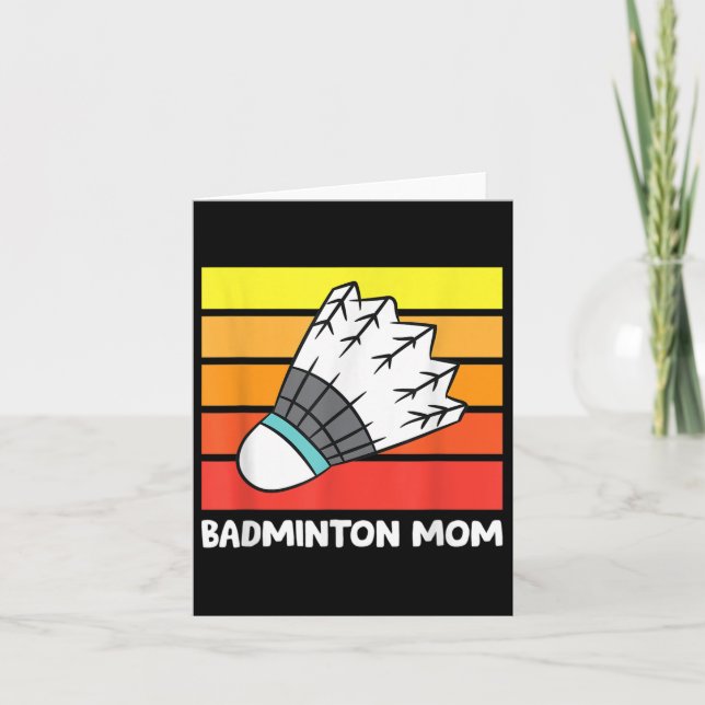Badminton Mum Funny Badminton Mother  Card (Front)
