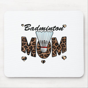 Badminton Mum Leopard Funny Badminton Mum Mothers Mouse Pad