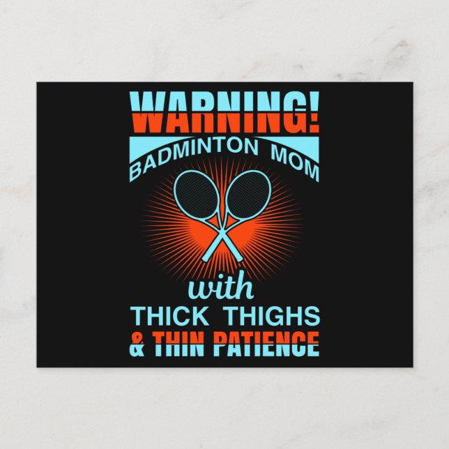 Badminton Mum Postcard (Front)