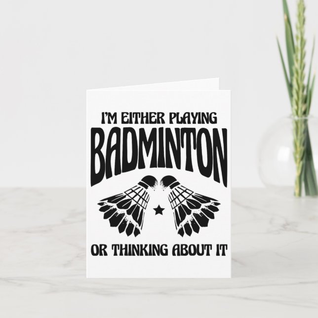 Badminton Mum Shuttle Racket  Card (Front)