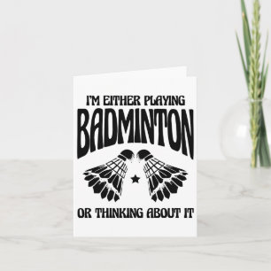Badminton Mum Shuttle Racket Card