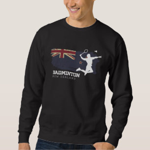 Badminton New Zealand Net Games Player Badminton Sweatshirt