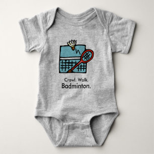Badminton Newborn Gift, Shuttlecock Baby Bodysuit