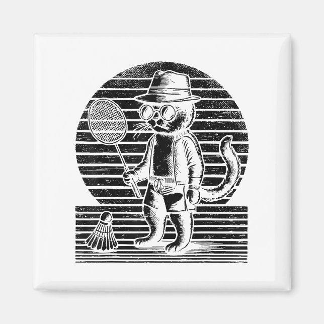 Badminton Ninja Shuttle  Magnet (Front)
