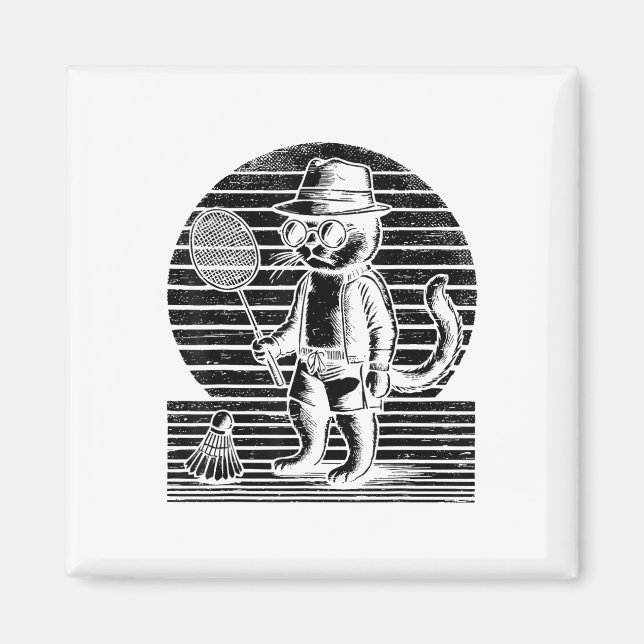 Badminton Ninja Shuttle  Magnet (Front)