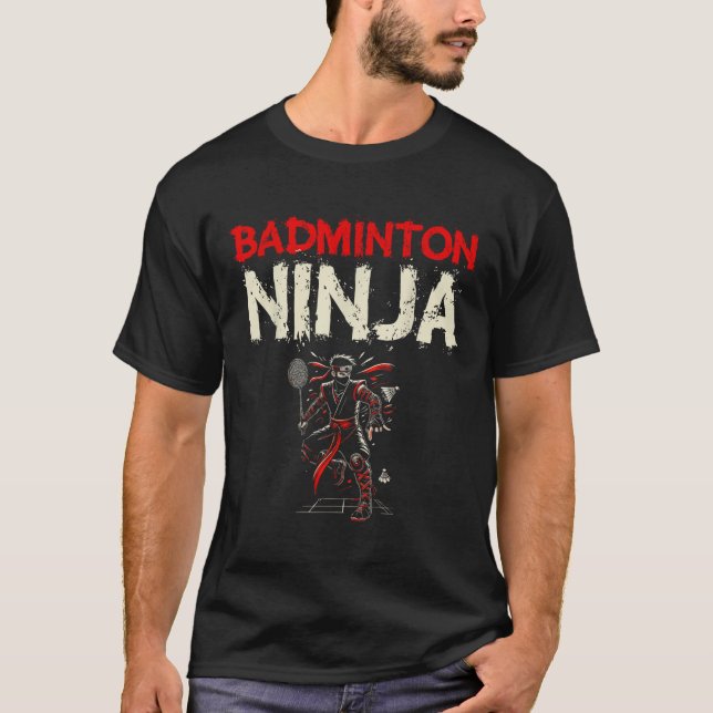 Badminton Ninja Shuttle  T-Shirt (Front)