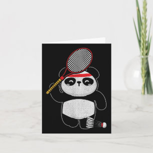 Badminton Panda Badminton Sport Humour Shirt  Card