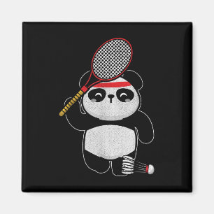 Badminton Panda Badminton Sport Humour Shirt Magnet