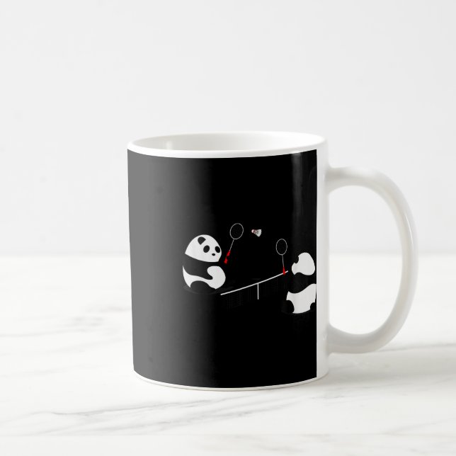 Badminton Panda Volley  Coffee Mug (Right)