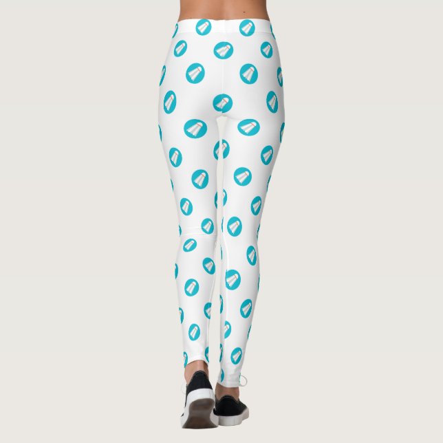 Badminton Pattern - Badminton Leggings - Shuttle (Back)