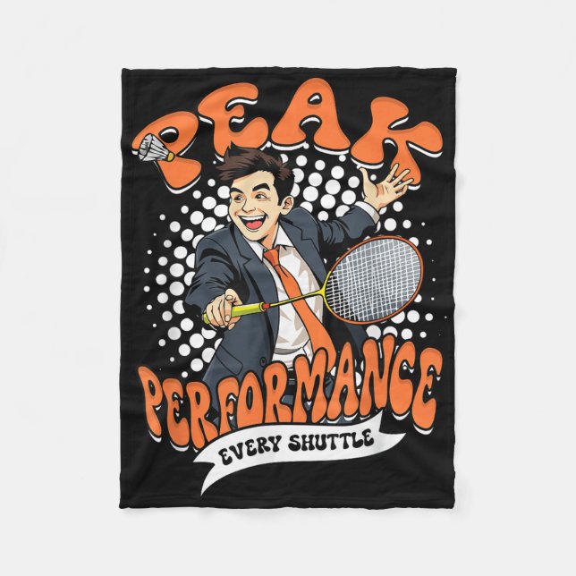 Badminton Peak Performance Every Shuttle  Fleece Blanket (Front)