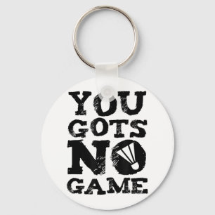 Badminton Player Attitude Gift Graphic Key Ring