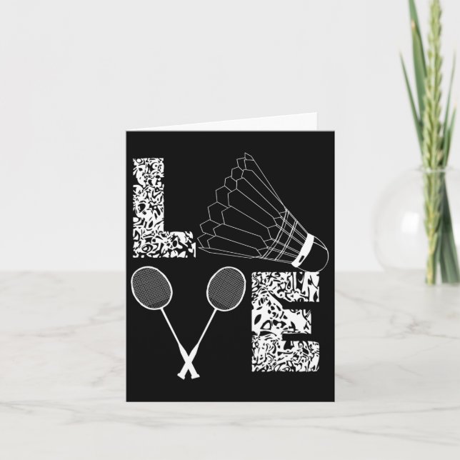 Badminton Player Badminton Lover Shuttle  Card (Front)