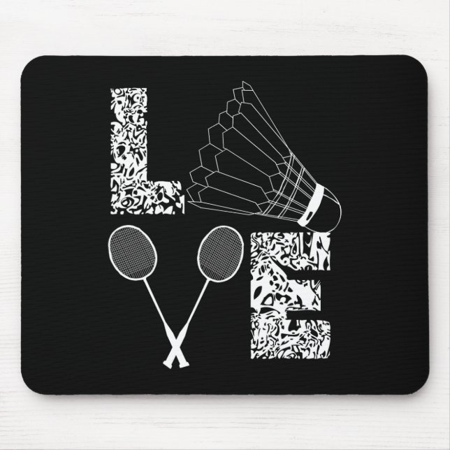 Badminton Player Badminton Lover Shuttle  Mouse Pad (Front)