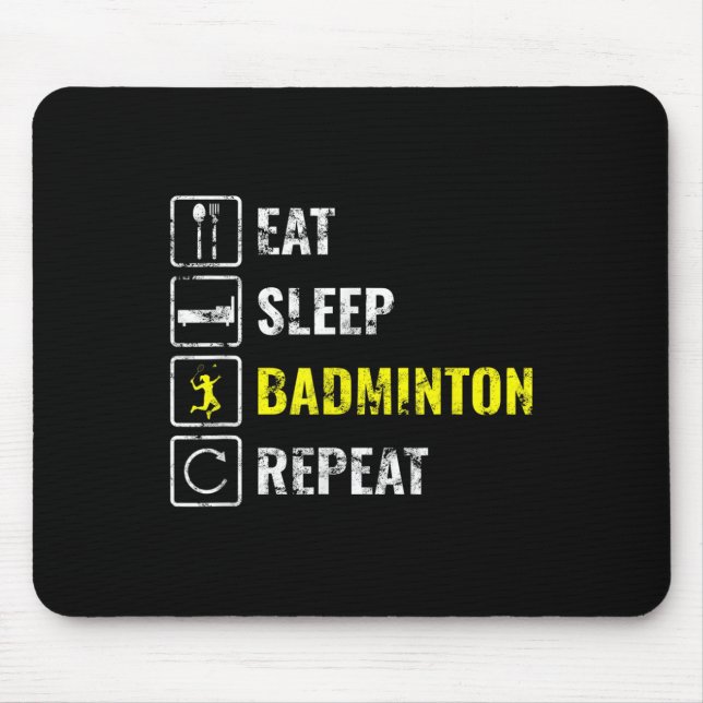 Badminton Player Badminton Racket Shuttle Birdie S Mouse Pad (Front)