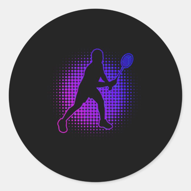 Badminton Player Badminton Womens Squash Shuttle  Classic Round Sticker (Front)