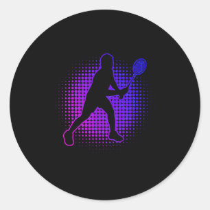 Badminton Player Badminton Womens Squash Shuttle  Classic Round Sticker