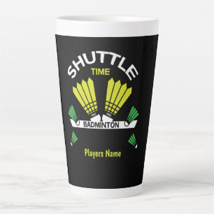 Badminton Player Battledore Sports Latte Mug