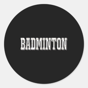 Badminton Player Birdie Shuttle Smash Classic Round Sticker