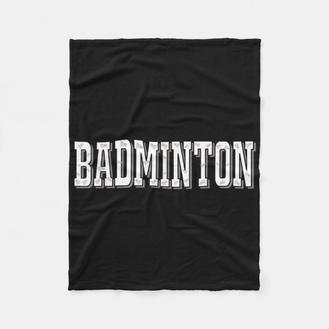 Badminton Player Birdie Shuttle Smash  Fleece Blanket (Front)