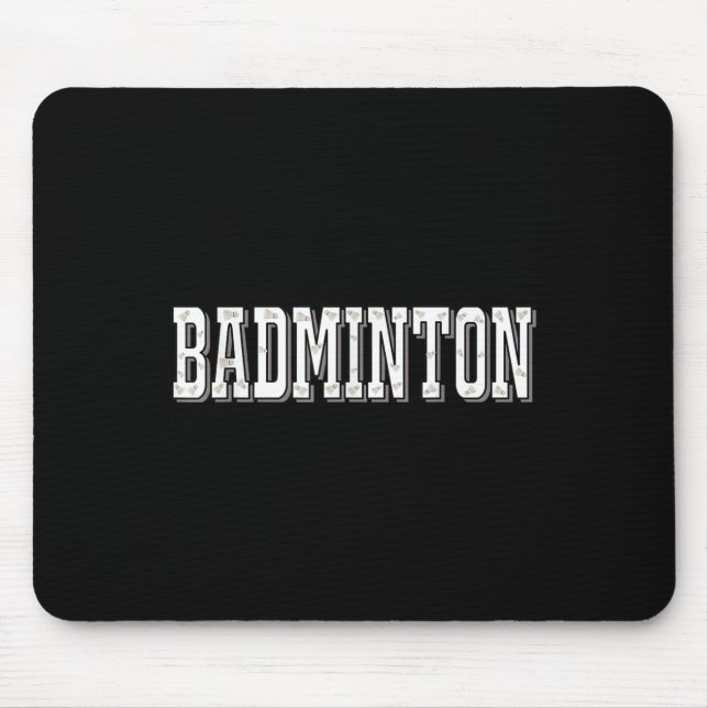 Badminton Player Birdie Shuttle Smash  Mouse Pad (Front)