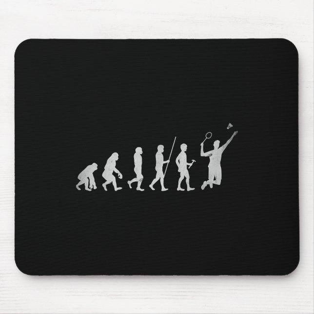 Badminton Player Birdie Shuttle Smash  Mouse Pad (Front)
