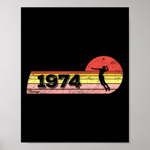 Badminton-player Born 1974 Birthday Vintage Women Poster