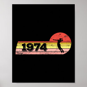 Badminton-player Born 1974 Birthday Vintage Women Poster