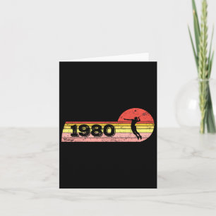 Badminton-player Born 1980 Birthday Vintage Women Card