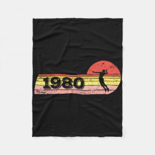 Badminton-player Born 1980 Birthday Vintage Women Fleece Blanket