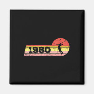 Badminton-player Born 1980 Birthday Vintage Women Magnet