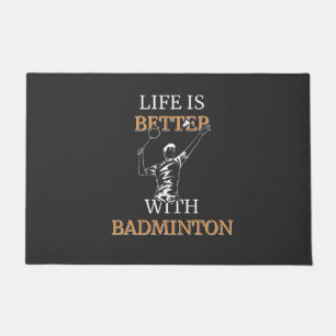 Badminton Player Doormat