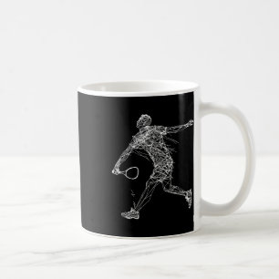 Badminton Player Drawing Shuttle Game For Boys  Coffee Mug