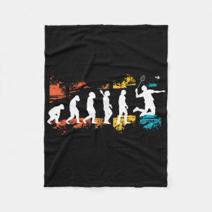 Badminton Player Evolution Shuttle Badminton Racke Fleece Blanket