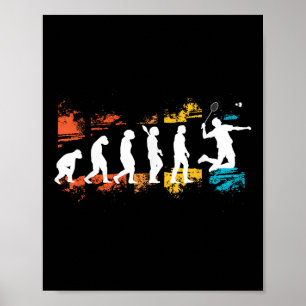 Badminton Player Evolution Shuttle Badminton Racke Poster